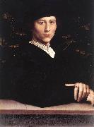 HOLBEIN, Hans the Younger Portrait of Derich Born af oil painting on canvas